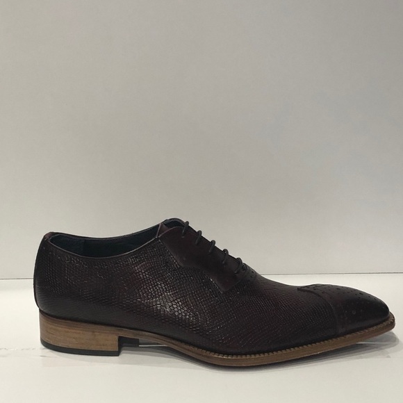 Duca shoes burgundy oxford point toe Atalian - Picture 2 of 5